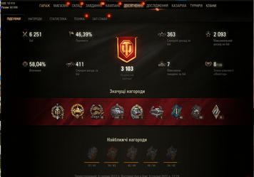 6000 battles, 46% win, 10 lvl (1 pcs), 9 lvl (3 pcs) 86 photo