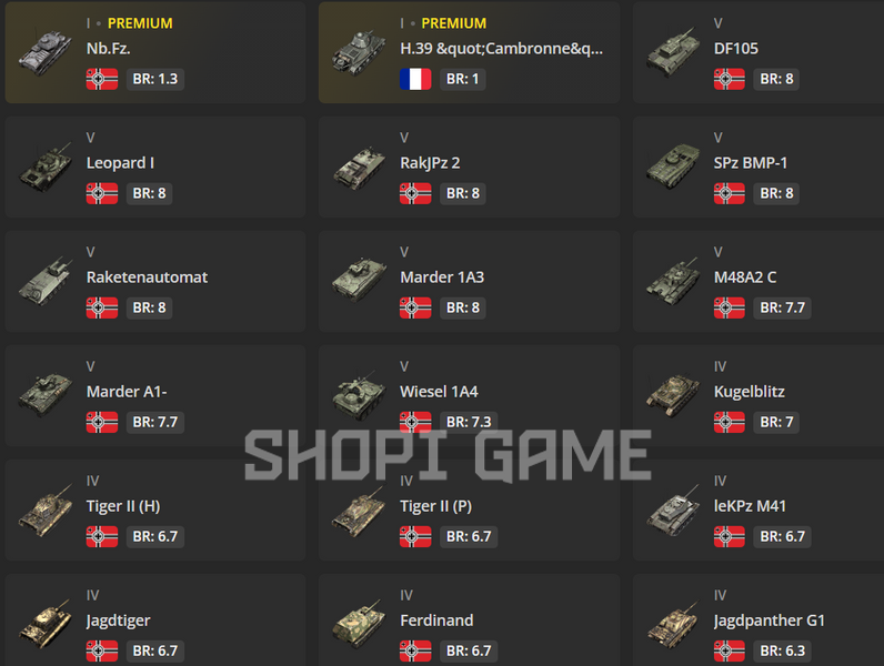 Premium vehicles (17 pcs) + German tanks of level 5 + 2669 golden eagles + 2700 battles 2099 photo