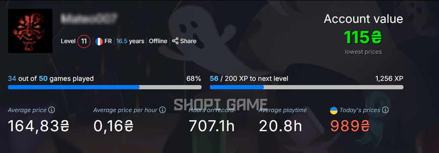 Cs2 + 2 medals (5 and 10 years of service) + 11 Steam LVLs + 50 games + Layers of Fear (2016) 1852 photo