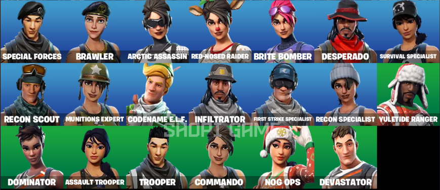 Смена почты сразу! 48 скинов (OG Renegade Raider, OG Aerial Assault Trooper, OG Skull Trooper, OG Ghoul Trooper) 3365 фото