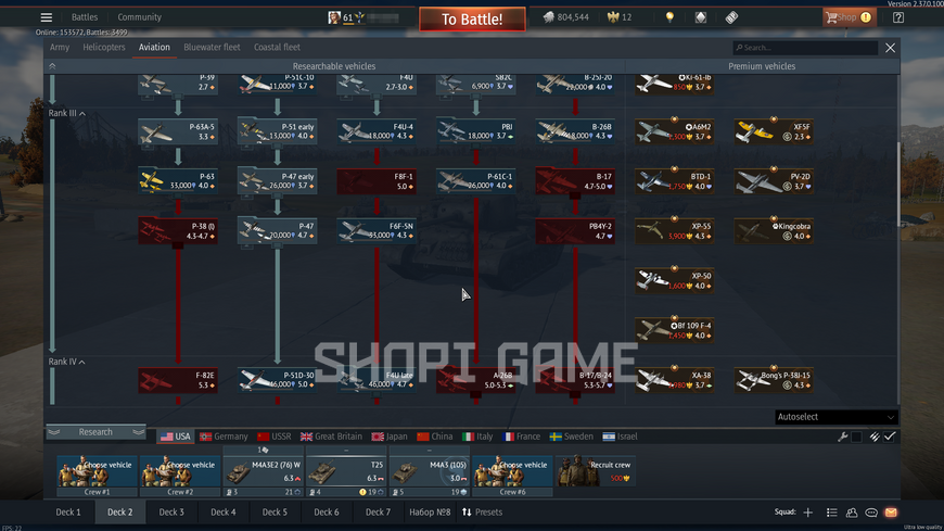 Aircraft: US/Germany/USSR/WB 3 | Tanks: Germany 5, USSR 4, USA 4, WB 3 | Level: 61 | Leopard I M48A2 C irG.91 R/4 #SA 313B Alouette I Bf 109 G-6 Ferdinand Flakpanzer 341 IS-2 IS-2 (1944) Jagdpanther G1 M-5