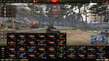 5 top tanks, 13 premium tanks, 25k battles, 53% victories 459 photo