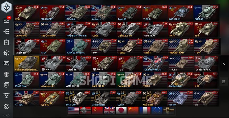 NO ACCESS TO MAIL! POWERFUL GOODS!  5 tops, 70 premium tanks, 15,258 battles, 14,568 gold + 6,420,404 silver   (10) Chieftain Mk. 6 (8) Lorraine 40 t (8) Chrysler K 2569 photo
