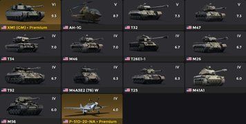 Rank 6 + premium vehicles (2 units). Ground vehicles + aircraft. 3124 photo