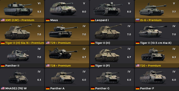 Premium vehicles: 6 units + Rank 6&ndash;5 3125 photo