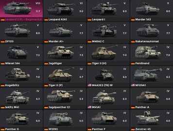 German vehicles. Premium tank BP 11.7 (Leopard 2 PL) + 8 units (6&ndash;5 LvL) 2925 photo