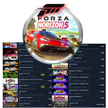 Акаунт Steam Forza Horizon 5 + ігор на 100$ 1842 фото