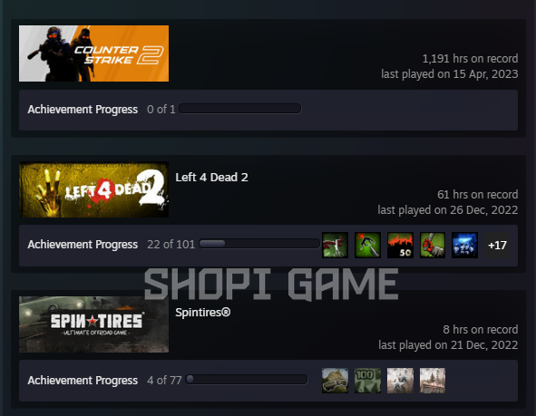 Steam account from 10 friends