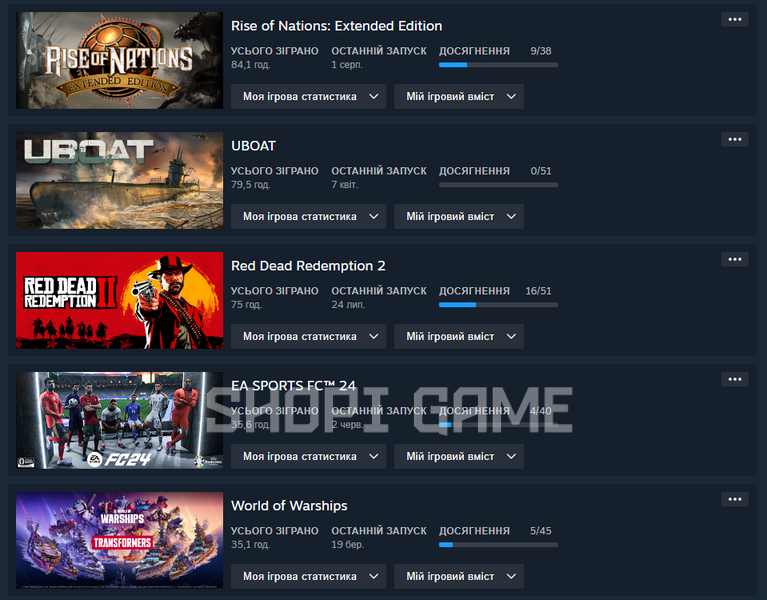 30+ games + 6 Lvl + Donate for 6000₴ + Nolimit + Euro Truck Simulator 2 + Red Dead Redemption 2 + Cyberpunk 2077 + Battlefield V