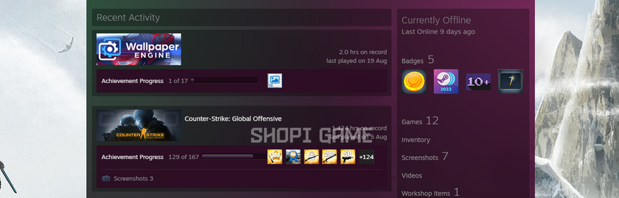 Steam account with balance 230 photo