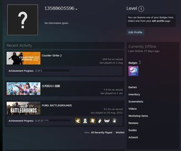 Steam аккаунт Counter-Strike 2, PUBG: BATTLEGROUNDS | 1 LV | Повний доступ 481 фото
