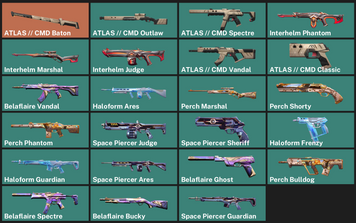 23 скина (Дубинка &laquo;ATLAS // CMD&raquo;, Outlaw &laquo;ATLAS // CMD&raquo;, Spectre &laquo;ATLAS // CMD&raquo;) + стоимость инвентаря ~ 0 VP, 47-й уровень 3246 фото