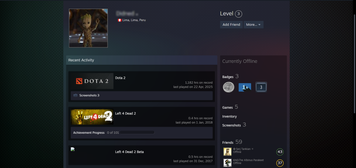 Dota 2 (1 100+ годин) + Left 4 Dead 2 + 3 LvL steam + інвентар дота 2 2835 фото