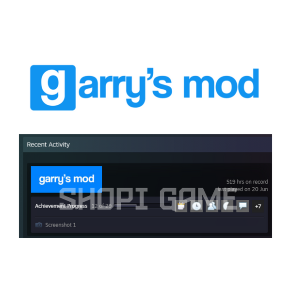 Акаунт з грою Garry’s Mod + награно 500 годин+ 1837 фото