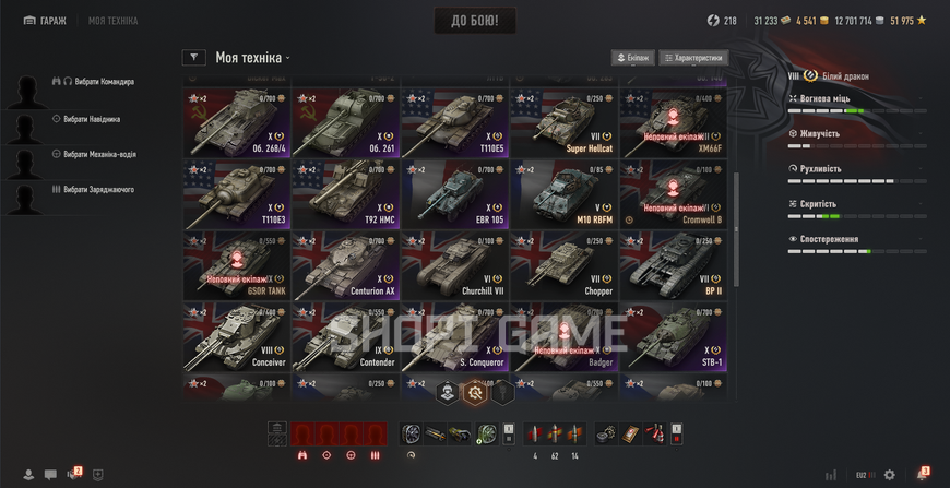 25 top-tier and 22 premium tanks, 10,314 battles. Inactive for 5 months 3138 photo