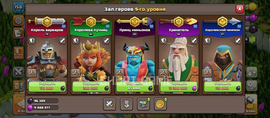 158 LvL + 16 TX + (фул 80%) + стіни 15-16 LvL + 8 скинів 2843 фото