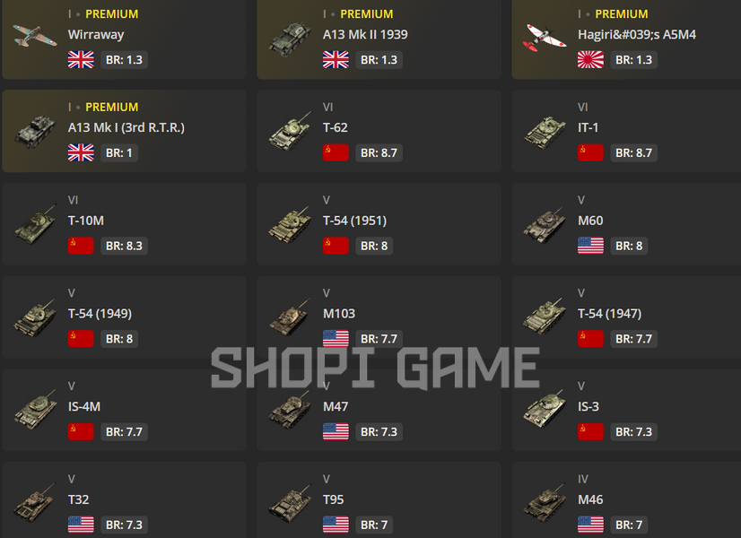 Premium vehicles (21 pcs) + USSR tanks 6-5 level + level 75 + 1400 battles 2089 photo