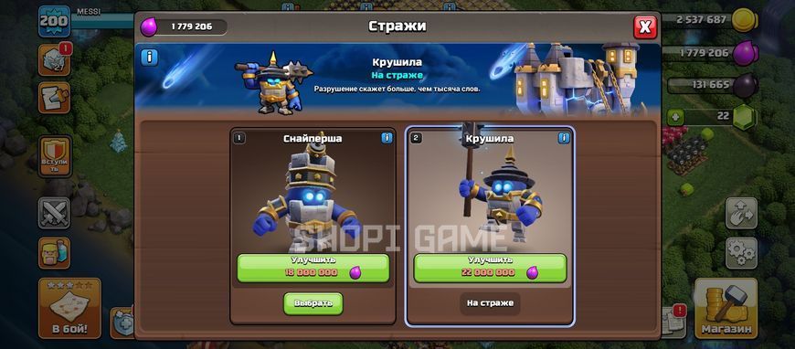 200 LvL + 18 TH + (full 70%) + 10 epic equipment + walls 16-18 lvl 2847 photo